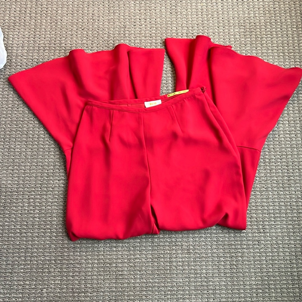 Maeve by Anthropologie Red Flare Pants